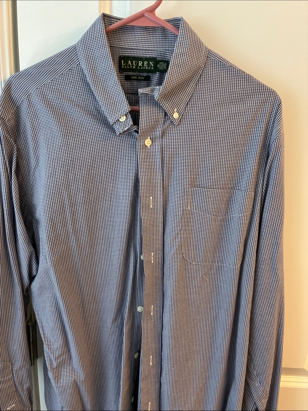 Ralph Lauren Men’s Blue Micro-Check Button-Down Shirt